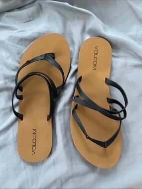 Volcom strappy slide sandals
